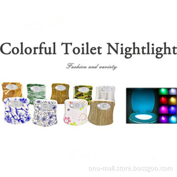 Colorful LED Toilet Sensor Lights Motion Detection with 8 Colors Night Light